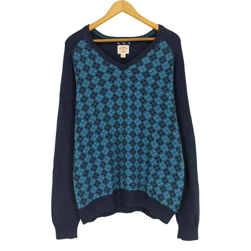 ブルックスブラザーズレッドフリース BROOKS BROTHERS REDFLEECE カシミヤ混 アーガイルVネックニット メンズ import:L
