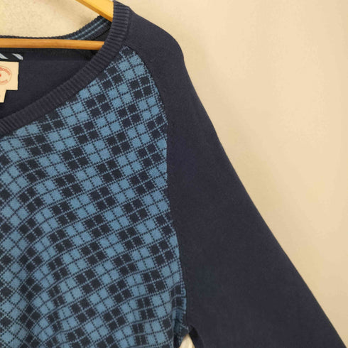 ブルックスブラザーズレッドフリース BROOKS BROTHERS REDFLEECE カシミヤ混 アーガイルVネックニット メンズ import:L