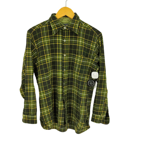ペンドルトン PENDLETON ラウンドカット レギュラーカラー ウールシャツ グリーン×ブラック メンズ import:L