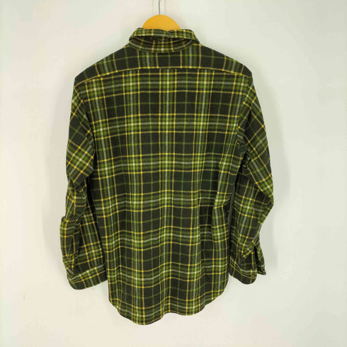 ペンドルトン PENDLETON ラウンドカット レギュラーカラー ウールシャツ グリーン×ブラック メンズ import:L