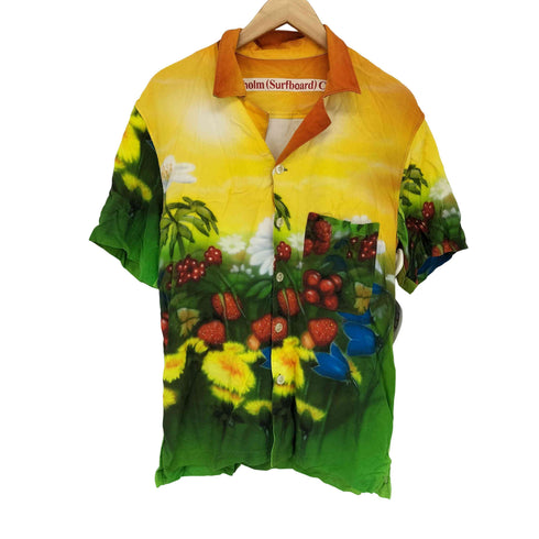 Stockholm Surfboard Club 総柄オープンカラー S/S シャツ メンズ S