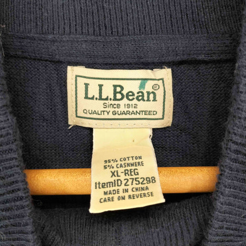 エルエルビーン L.L.Bean コットン/カシミヤ・セーター、クォータージップ メンズ import:XL
