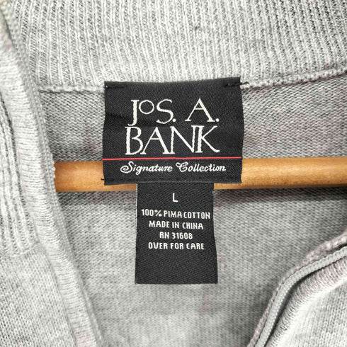 JOS A.BANK 100%PIMA COTTON ハーフジップニット メンズ import:L