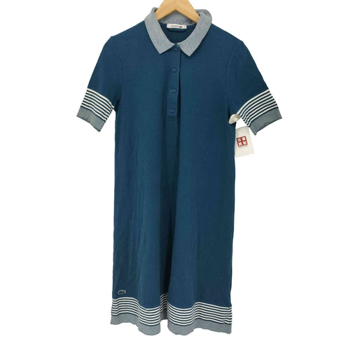 ラコステ LACOSTE ボーダー切替ポロワンピース レディース 36