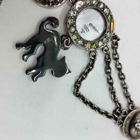 ヴィヴィアンウエストウッド Vivienne Westwood Black Cat ブラックキャット オーブ ラメ 装飾 クォーツ ブレスレット ウォッチ 腕時計 レディース