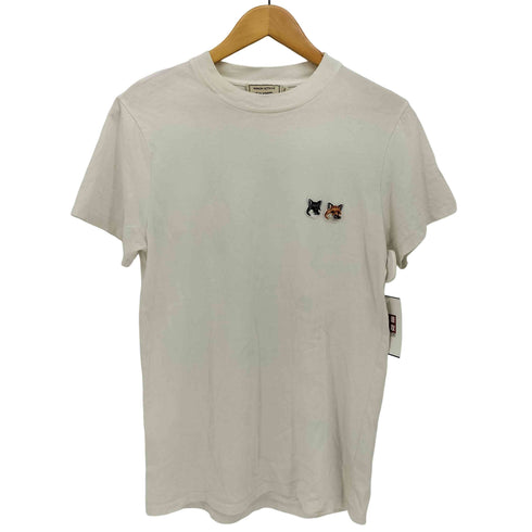 メゾンキツネ MAISON KITSUNE ダブルフォックスヘッド パッチ クラシック Tシャツ レディース XXS