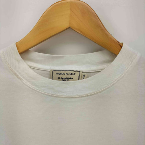 メゾンキツネ MAISON KITSUNE ダブルフォックスヘッド パッチ クラシック Tシャツ レディース XXS