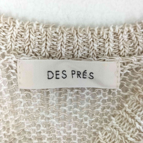 デプレ DES PRES 透かし編み バックスリット タンクトップ レディース
