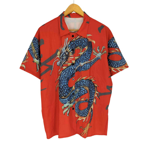 ArrT 龍 和柄シャツ メンズ