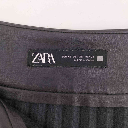 ザラ ZARA フェイクレザー プリーツスカート レディース JPN:XS