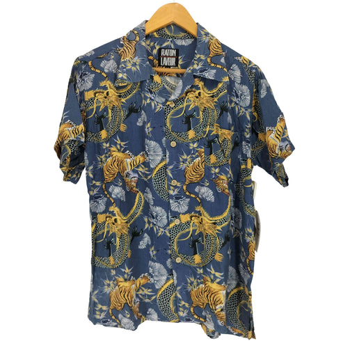 RATON LAVEUR 虎 和柄 レーヨン開襟シャツ メンズ M