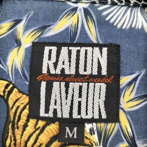 RATON LAVEUR 虎 和柄 レーヨン開襟シャツ メンズ M