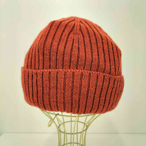 メゾンキツネ MAISON KITSUNE FOX HEAD PATCH RIBBED BEANIE レディース