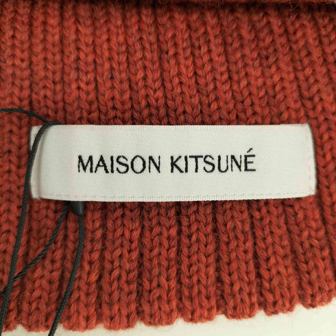 メゾンキツネ MAISON KITSUNE FOX HEAD PATCH RIBBED BEANIE レディース