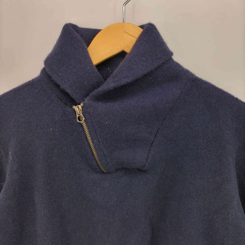 ポロラルフローレン POLO RALPH LAUREN 現行タグ ポニー無 ジップ ショールカラー ニット メンズ import:L