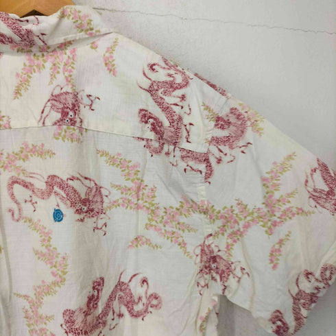 SMITH'S AMERICAN 龍 桜 和柄 コットンシャツ メンズ M