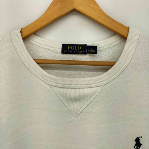 ポロラルフローレン POLO RALPH LAUREN 現行タグ ポニー刺繍 前V クルーネックスウェット メンズ import:L