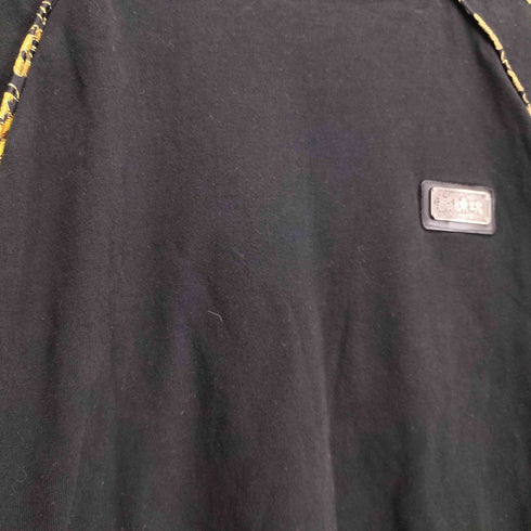 カラクリダマシイ 絡繰魂 家紋 和柄 ロゴメタルプレート ラグランTシャツ メンズ L