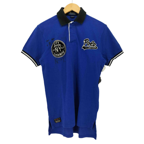 ポロラルフローレン POLO RALPH LAUREN 現行タグ CUSTOM FIT CITY NY CHAMPS ワッペン 半袖 ラガーシャツ メンズ import:S