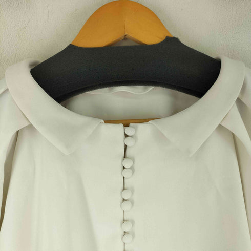 ジェンヌ JENNE くるみボタン 2way とろみ ブラウス レディース import:M