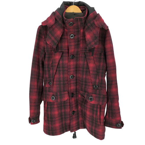 モルガンオム MORGAN HOMME バッファローチェック フーデットコート メンズ L