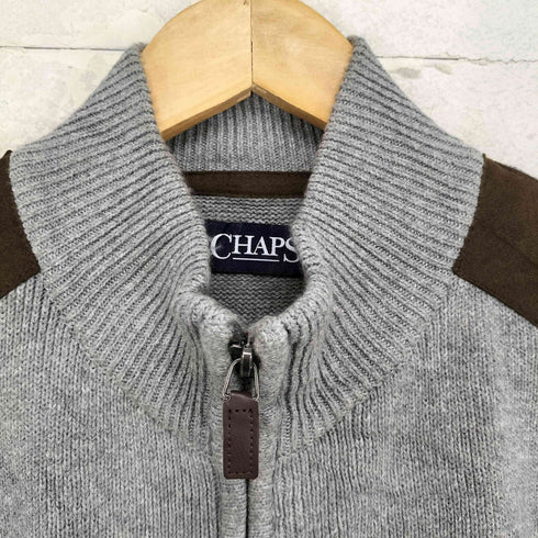 チャップス CHAPS スウェード切替ジップアップニットベスト メンズ import:M