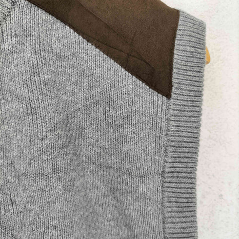 チャップス CHAPS スウェード切替ジップアップニットベスト メンズ import:M