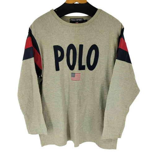 ポロスポーツラルフローレン POLO SPORT RALPH LAUREN 90S POLOワッペン L/S Tシャツ メンズ import:L