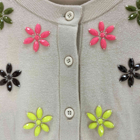 ケイトスペードニューヨーク kate spade NEW YORK 花柄ニットカーディガン レディース XS