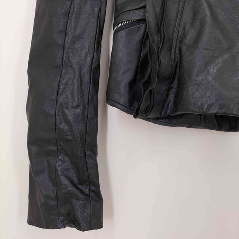 エカム EKAM ラムレザー 変形ライダースジャケット レディース JPN:M