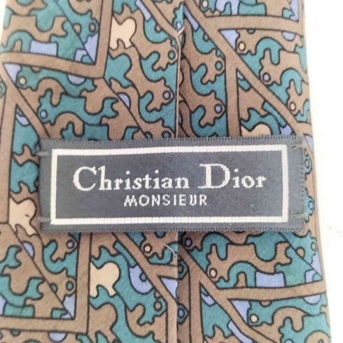 クリスチャンディオール Christian Dior MONSIEUR イタリア製 総柄 シルク ネクタイ メンズ
