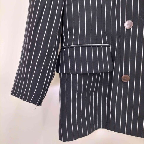 ジャンポールゴルチエフェム Jean Paul GAULTIER FEMME ダブルブレスト ストライプ テーラードジャケット 袖裏裏地 レディース FR:40