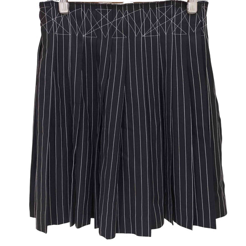 ジャンポールゴルチエフェム Jean Paul GAULTIER FEMME ステッチデザイン ストライプ プリーツスカート レディース 40