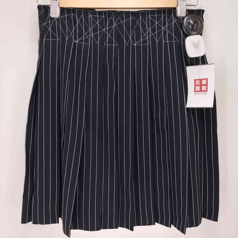 ジャンポールゴルチエフェム Jean Paul GAULTIER FEMME ステッチデザイン ストライプ プリーツスカート レディース 40