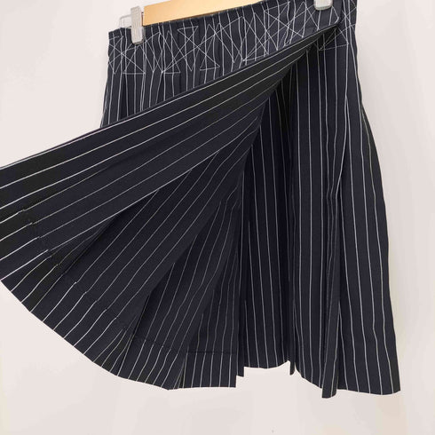 ジャンポールゴルチエフェム Jean Paul GAULTIER FEMME ステッチデザイン ストライプ プリーツスカート レディース 40