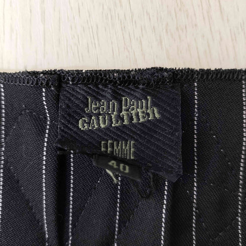 ジャンポールゴルチエフェム Jean Paul GAULTIER FEMME ステッチデザイン ストライプ プリーツスカート レディース 40