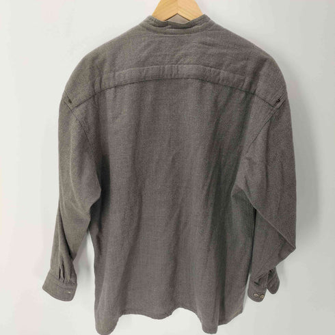 アイムイッセイミヤケ im ISSEY MIYAKE the shirt 80-90S HAMILTON ハミルトン期 L/S バンドカラー ウール シャツ メンズ import:L