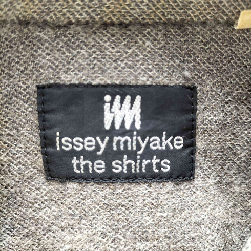 アイムイッセイミヤケ im ISSEY MIYAKE the shirt 80-90S HAMILTON ハミルトン期 L/S バンドカラー ウール シャツ メンズ import:L