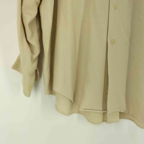 ミヤケデザインスタジオ im MIYAKE DESIGN STUDIO 80-90S HAMILTON ハミルトン期 L/S レーヨン 90% ウール 混紡 起毛 ドレス シャツ バック インバーテッド プリーツ メンズ JPN:L