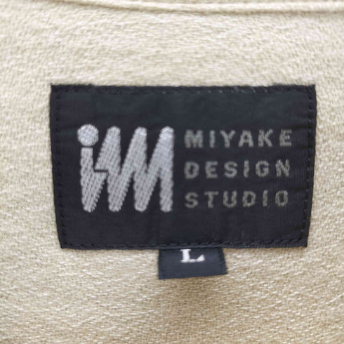 ミヤケデザインスタジオ im MIYAKE DESIGN STUDIO 80-90S HAMILTON ハミルトン期 L/S レーヨン 90% ウール 混紡 起毛 ドレス シャツ バック インバーテッド プリーツ メンズ JPN:L
