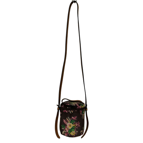 ケンゾーパリス KENZO PARIS レザー フラワープリント 2way バケツ型 ショルダーバッグ レディース