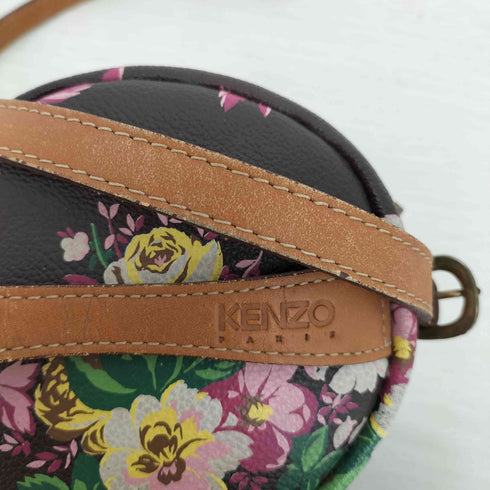 ケンゾーパリス KENZO PARIS レザー フラワープリント 2way バケツ型 ショルダーバッグ レディース