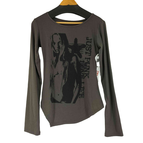 フロントプリント L/S カットソー Y2K レディース