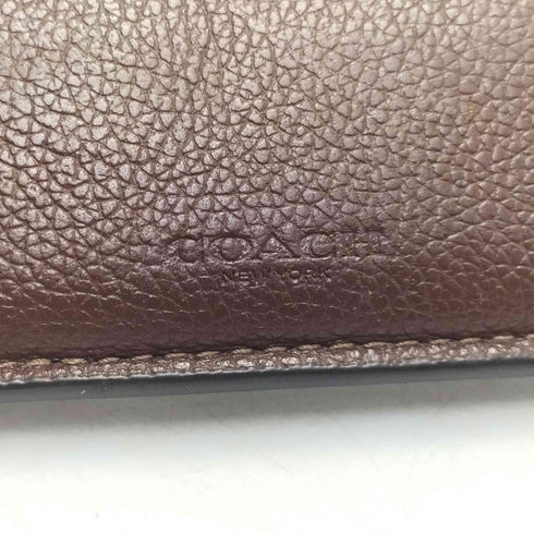 コーチ COACH フロントロゴ刻印 レザー 二つ折り 財布 メンズ