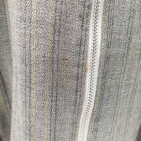 コムデギャルソンオム COMME des GARCONS HOMME 80-90S 銀タグ 田中オム L/S ジップアップ レーヨン 混紡 ストライプ シャツ archive アーカイブ メンズ