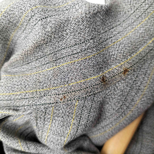 コムデギャルソンオム COMME des GARCONS HOMME 80-90S 銀タグ 田中オム L/S ジップアップ レーヨン 混紡 ストライプ シャツ archive アーカイブ メンズ