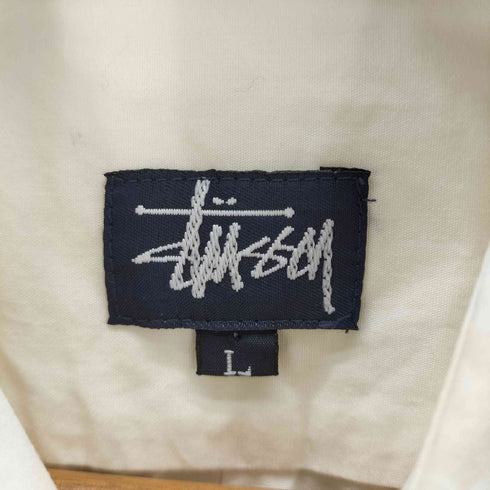 ステューシー Stussy 90S OLD 紺タグ USA製 1980 L/S 比翼 コットン ワーク シャツ メンズ import:L