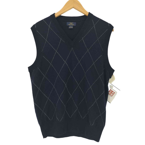 ブルックスブラザーズ 346 BROOKS BROTHERS アーガイル柄 Vネック ウールニットベスト メンズ import:S