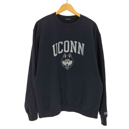 チャンピオン Champion UCONN カレッジロゴ 目なし クルーネックスウェット メンズ