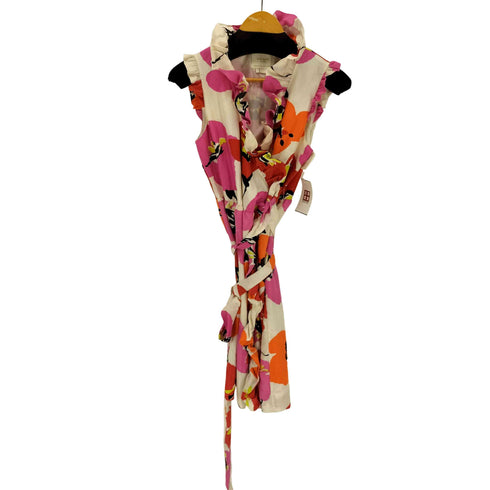 ケイトスペードニューヨーク kate spade NEW YORK 花柄 ベルテッドノースリーブフリルワンピース レディース 6